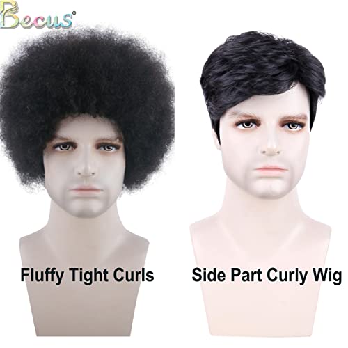 Becus afro perucas homens para homens negros, peruca dos homens negros