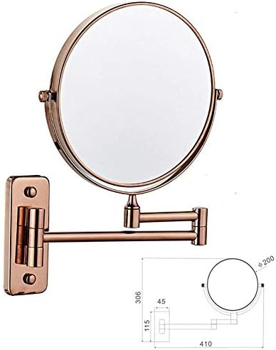 Espelho montado na parede de Shauni, estendendo o barbeador dobrável de banheiro cosmético espelho- ampliação 3x/1x