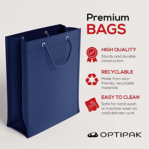 Sacos de presente reutilizáveis ​​optipak - Média compras dobráveis ​​com alças - pano de tecido não tecido como bolsa - design