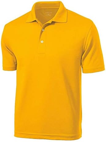 Polos de golfe masculinos - Dri -malha de umidade Wicking Camisetas de golfe em regular, grande e alto