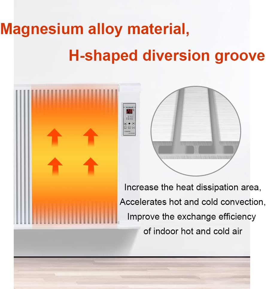 PHASFBJ 700W-2000W Aquecedor de radiador de convector elétrico, aquecedor de convecção de grafeno O aquecedor de radiador de convecção,