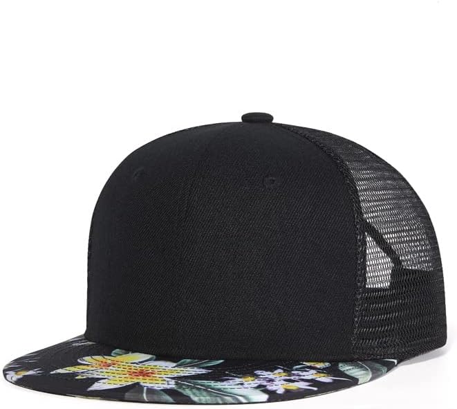 Atacado em branco Premium floral floral havaiano algodão ajustável chapéus snapback snapback