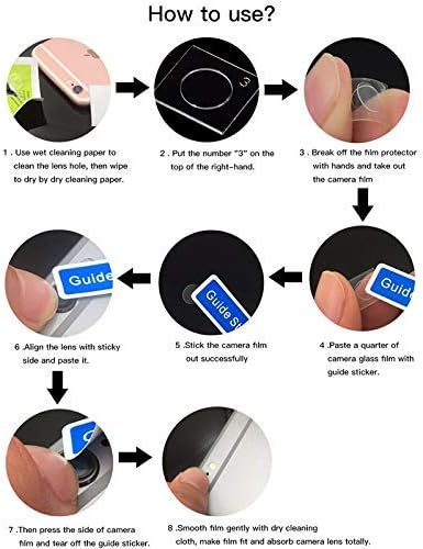 VIESUP PARA SAMSUNG Galaxy Z Flip4 5G Black Silk Back Câmera Lente Protetor de vidro temperado, [2pack] Cobertura