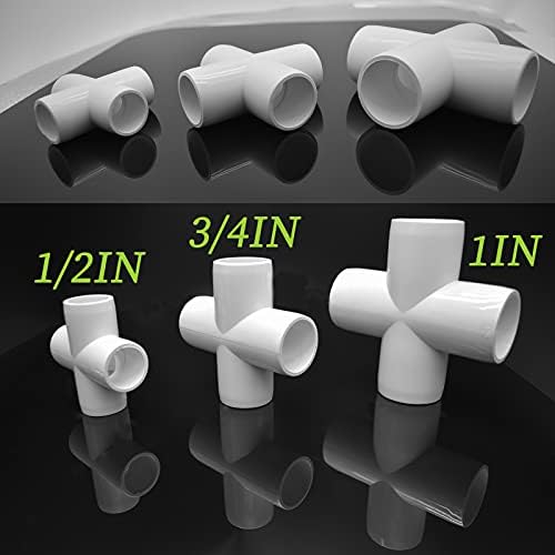 Ephech 4 Ways 1 polegada Cruzado de PVC acessórios, 14pcs de ajuste pesado PVC Pipe Tipe Fitting PVC Furtion Grade de ajuste