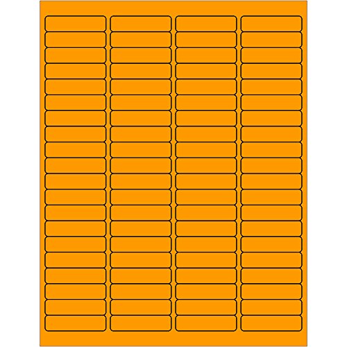 Parceiros Brand Tape Logic Retângulo Laser Rótulos, 1 15/16 x 1/2, 1,94 Largura, 0,5 de altura, amarelo fluorescente