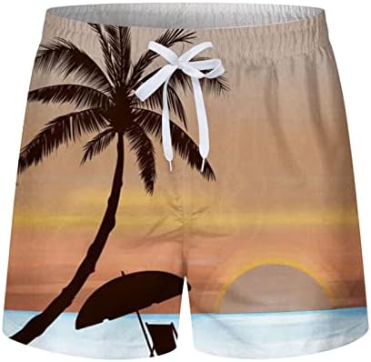 Saxigol 2023 shorts de ginástica havaiana para homens, calças de praia de verão, pouta -nadar rápido de surf seco