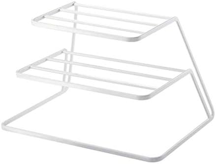 PDGJG White Prish Rack - Rack de cozinha de três camadas, armário de cozinha, rack de drenagem de prato, rack de armazenamento de prato