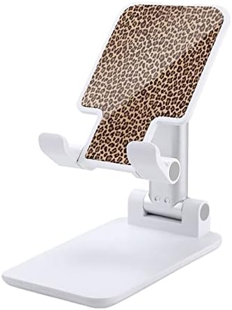 Leopard manchado de impressão manchada de mesa dobrável suporte de telefone celular portátil Stand ajustável para acessórios de mesa de viagem