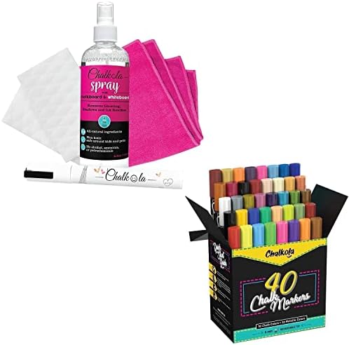 Pacote especial - spray de limpador de quadro -negro + 40 marcadores 6mm
