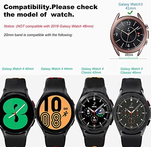 Banda de moda de silicone de koelina compatível com Samsung Galaxy Watch 5 & 4 44mm/40mm/relógio 4 clássico 46mm/42mm/Galaxy Watch