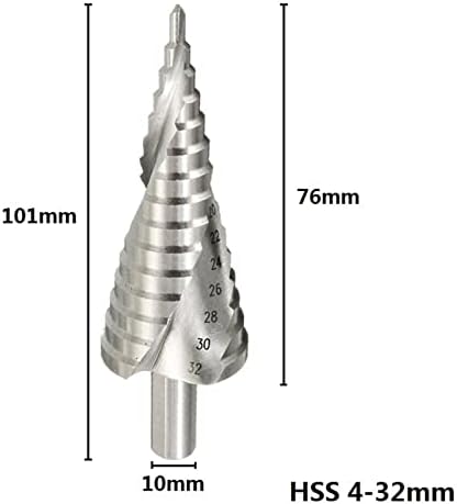 Gande Step broca Bit 4-32mm Etapa Cone Drill Groove Spiral Wood Metal Hole Core Drilling Tools 1pcs