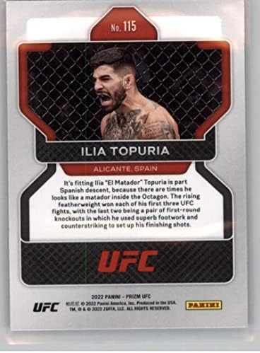 2022 Panini Prizm UFC 115 Ilia Topuria RC ROOKIE CARD OFICIAL MMA Trading Card em condição bruta
