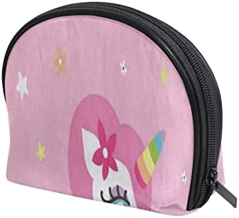 LEIDEAWO BACA DE MAPACA UNICORN Pink Star Cute Desenhos De Cartoon Girls Travel Bolsa Cosmética Organizador de Google Fomental