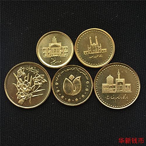 Irã 5 conjuntos de moedas 50-1000 RIAL ÁSIA MEDERNO NACIONAL MOUNIDAS NOVAS