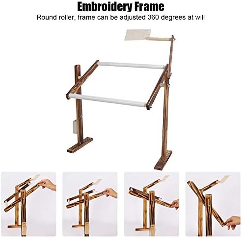 Topincn Bordado ajustável arco de bordado Antigo rack de madeira altura ajustável Cruz Frame Costura Acessório de artesanato Diy