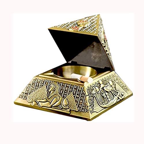 Pirâmide criativa shypt com tampa de cinzas seladas de metal selado por cigarro de cigarro de cigarro para embalado com uma boa caixa de presente