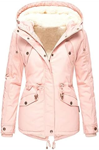 Duowei Coats Coats Mulheres Moda Moda Capuz Capuz Casaco Faux Plush Inverno quente dentro de mulheres Long Lã casaco