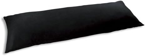 Bedding Crescent Black Ultra Soft algodão hipoalergênico Tampa de travesseiro corporal 21 x54 com fácil fechamento de zíper com zíper