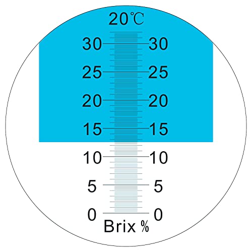 Refratômetro do medidor xinjiayi brix 0 ~ 32%, teste de teor de açúcar de refratômetro de mão Brix, ferramenta de medição Brix