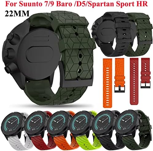 Kangdd 24mm Substituição Silicone Smart Watch tiras para Suunto D5/7/9/Baro Spartan Sport Wrist HR Baro Smartwatch Watchbands Bracelet