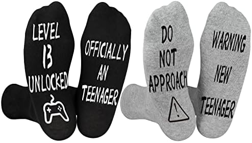Presentes legais de Belloxis para 10 12 13 anos de idade meninos de 18 anos Presentes de aniversário de meninos adolescentes meias para garotos meias de garotos homens preto