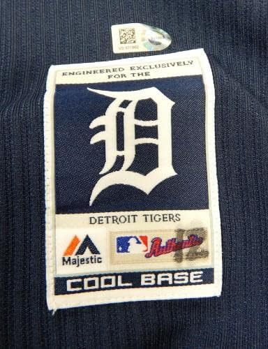 2014-16 Detroit Tigers Blank Game Emitido Navy Jersey ST BP 42 027 - Jogo usado MLB Jerseys