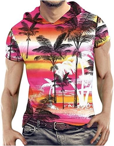 Camiseta havaiana Camiseta masculina de manga curta 3D Estamada tropical Tops camisetas Tee Camisetas 2023 Moda