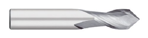 Titan TC32006 Mills de perfuração de carboneto sólido, 2 flauta, ponto de 90 graus, hélice do ângulo de 30 graus, não revestido,
