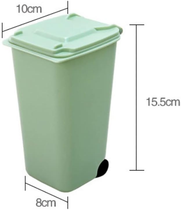 Feer Waste Bin Desktop Storage Box Home Garbage Basket Rechaner Trady Lixo pode balançar o armazenamento do organizador da mesa do barril de limpeza