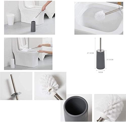 Escova de escova de inovação vhg e suporte e 2 cabeças de escova substituível para escova de sapatos de banheiro no banheiro