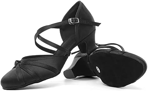 AOQUNFS Women Ballroom Sapatos de dança latina Salsa fechada do pé de festa da festa da década de 1920, modelo YCL189/L117