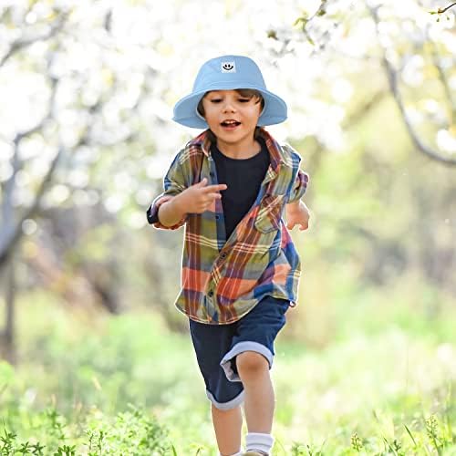 American Trends Kids Hats Sorria o chapéu de balde para meninos meninos Viagem de verão Viseira ao ar livre