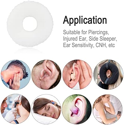 Cura n esperança travesseiro de piercing de orelha para dormir lateral, travesseiro CHN com orifício para dormentes dor