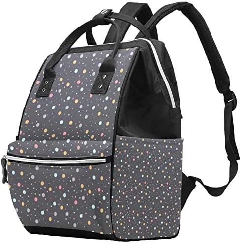 Big Polka Dots Backpack de fraldas escuro Backpack Baby Nappy Sacos Multi Função Bolsa de Viagem de Grande Capacidade