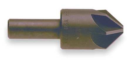 Keo 55815 Countersink de extremidade única de carboneto sólido, acabamento não revestido, 6 flautas, ângulo de ponto de 100 graus,