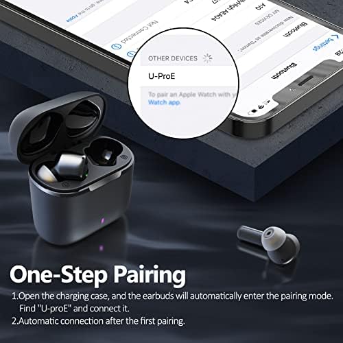 Yunerz Bluetooth 5.2 TWS True Wireless fones de ouvido sem fio para iPhone & Android, Enc Ipx5 Propertício à prova