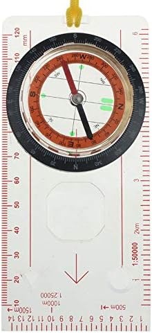 UXZDX CuJux acampamento ao ar livre Campo de cross-country Caminhada especial Mapas de base da régua de base mapa escala bússola Night Bussola