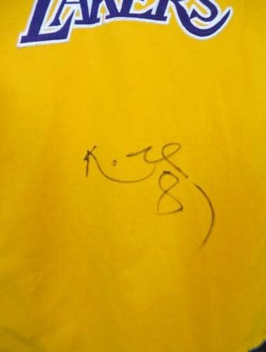 Kobe Bryant assinou autógrafos Lakers 1999 camisa de tiro da camisa de aquecimento da Nike - camisas autografadas da NBA autografadas