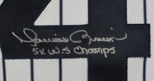 Mariano Rivera assinou os Yankees Majestic Auth Flexbase Jersey 5x W.S. Champs JSA - camisas MLB autografadas