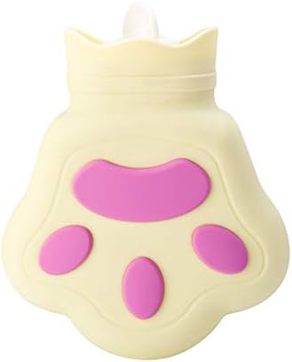 K4E8PR Mini Silicone Hot Water Bottle para aquecimento de microondas Cartoon Urso da palma da mão