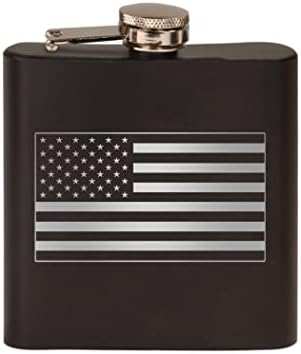 Flag da bandeira americana EUA aço inoxidável quadril premium preto fosco é um ótimo presente para ele pai pai
