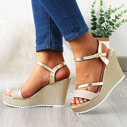 Ladies Moda Moda Plataforma de couro sólida Plataforma aberta do pé de fivela de fivela sandálias Sandals Mulheres verão