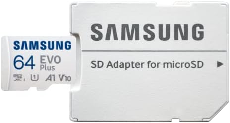 Samsung 64GB Evo Plus MicrosDXC UHS-I Memory Card funciona com GoPro Hero 10, Hero 9, Hero 8, Hero 7 Action Cam U1 V10 Pacote com tudo, menos Stromboli Microsd Card Reader