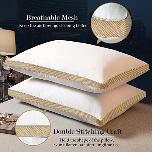 Almofadas de cama Mislili para dormir - tamanho king, conjunto de 2, almofadas de luxo para dormir para dormir lateral costas de
