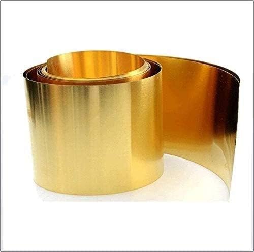 Lucknight 99,9% de cobre Cu Metal Folha placa T2 Alta pureza Rolo de folha de metal, 100x1000 mm, espessura de 0,8 mm de placa de latão