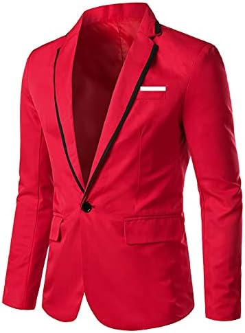 Masculino casual blazer coul de jackets de negócios leves de um botão, elegante e elegante trajes de vestido de smoking para festa