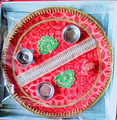 Pooja Thali definido para todas as ocasiões festivas da Índia colecionável