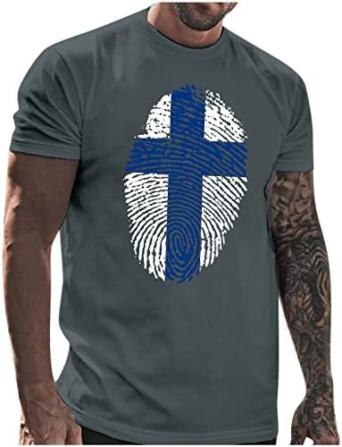 HDDK Soldier Soldier Short S-shirts Camisetas de verão Fé de impressão digital Jesus Cross Print Tops Running Workout Sports