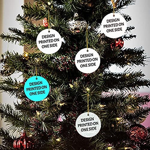 Zenladen Xmas Tree Decoration - Funny Love não precisa de palavras consciência do autismo mãe ornamento - ornamento de Natal personalizado da família, ornamento engraçado, decoração em casa ,, presente de lembrança, 1 pcs