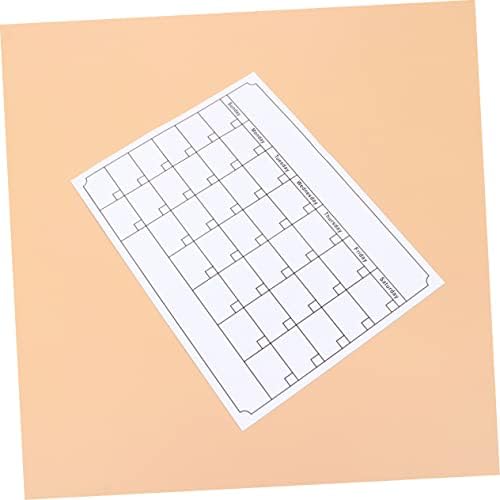 OPERITACX 2PCS Placa branca para geladeira Memorando de geladeira magnética Memorando Flexível Plano semanal Plano semanal